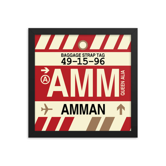 Travel-Themed Framed Print • AMM Amman Souvenir • YHM Designs - Image 02