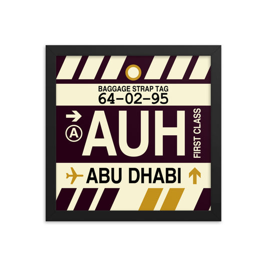 Travel-Themed Framed Print • AUH Abu Dhabi Souvenir • YHM Designs - Image 02