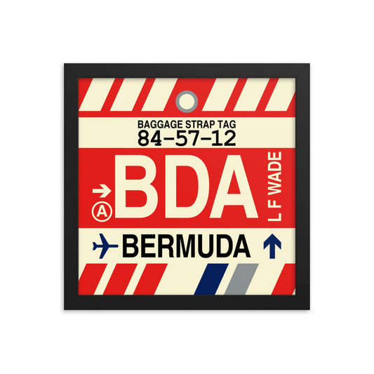 Travel-Themed Framed Print • BDA Bermuda Souvenir • YHM Designs - Image 02