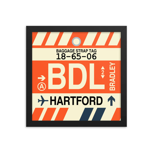 Travel-Themed Framed Print • BDL Hartford Souvenir • YHM Designs - Image 02