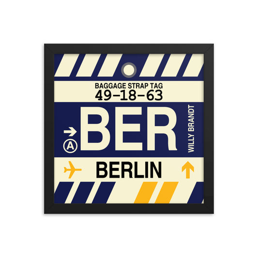 Travel-Themed Framed Print • BER Berlin Souvenir • YHM Designs - Image 02