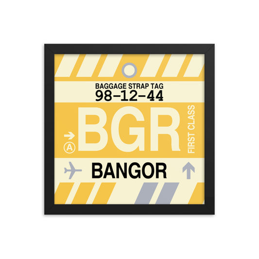 Travel-Themed Framed Print • BGR Bangor Souvenir • YHM Designs - Image 02