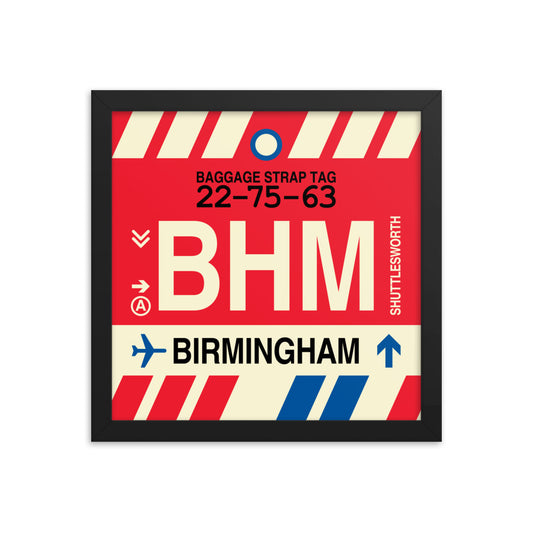 Travel-Themed Framed Print • BHM Birmingham Souvenir • YHM Designs - Image 02