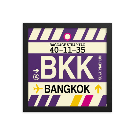 Travel-Themed Framed Print • BKK Bangkok Souvenir • YHM Designs - Image 02