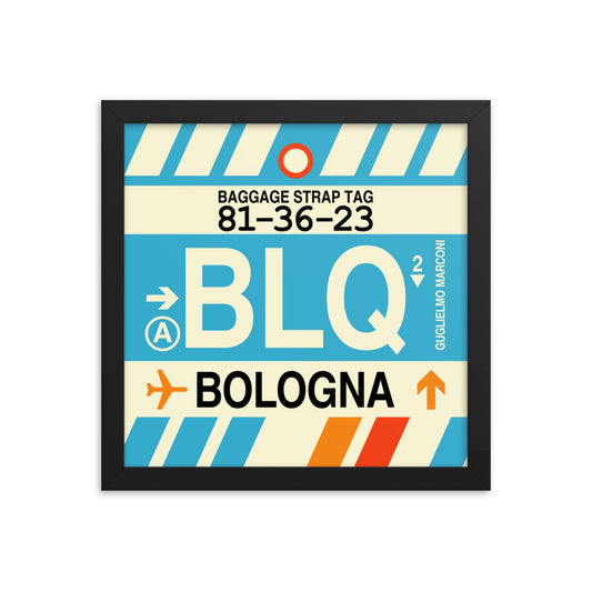 Travel-Themed Framed Print • BLQ Bologna Souvenir • YHM Designs - Image 02