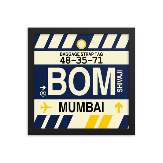 Travel-Themed Framed Print • BOM Mumbai Souvenir • YHM Designs - Image 02