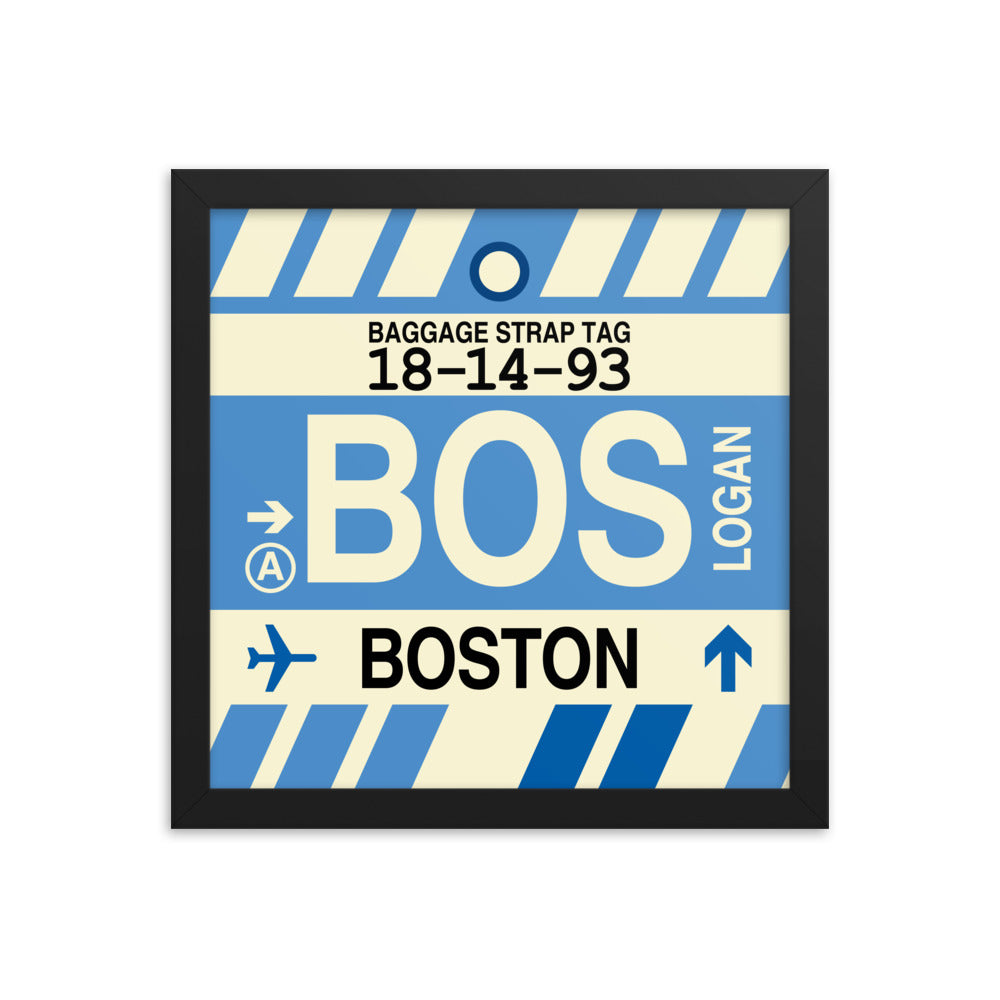 Travel-Themed Framed Print • BOS Boston Souvenir • YHM Designs - Image 02