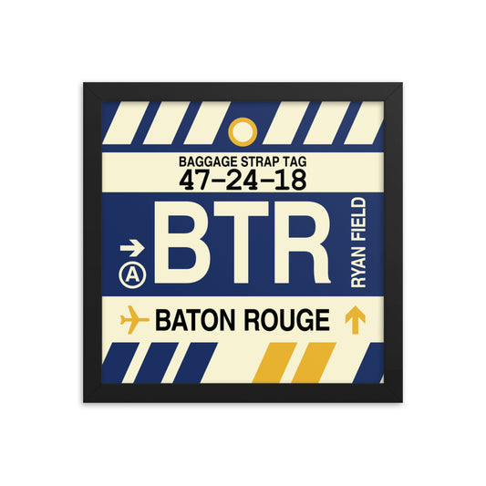 Travel-Themed Framed Print • BTR Baton Rouge Souvenir • YHM Designs - Image 02