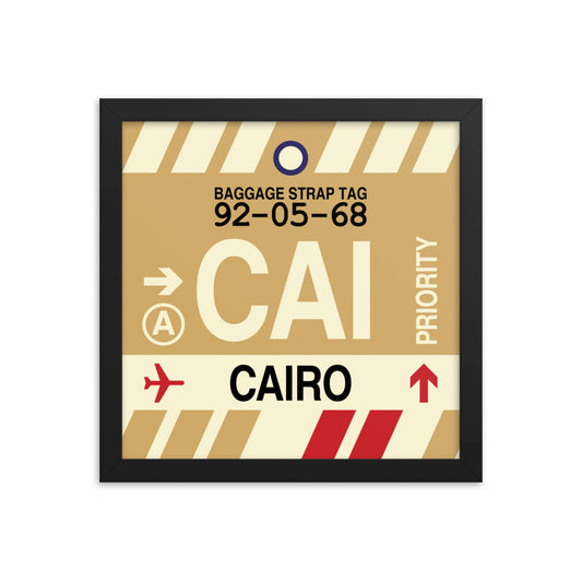 Travel-Themed Framed Print • CAI Cairo Souvenir • YHM Designs - Image 02