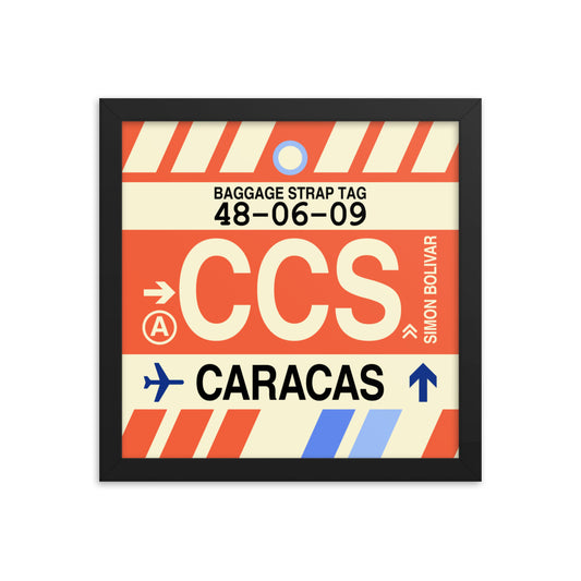 Travel-Themed Framed Print • CCS Caracas • YHM Designs - Image 02