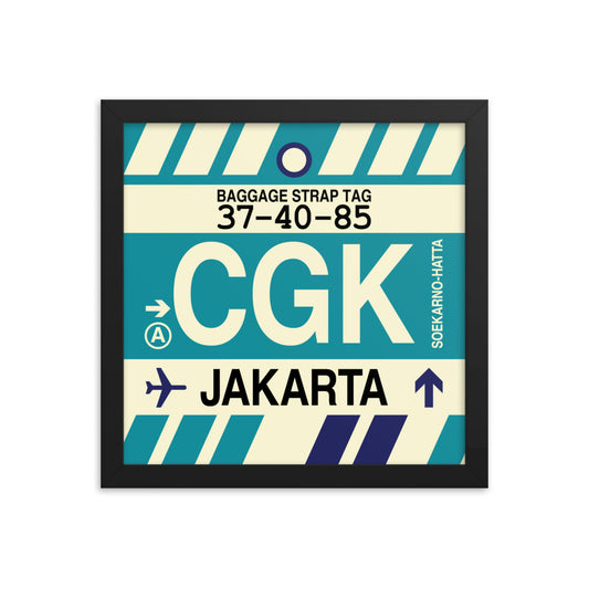 Travel-Themed Framed Print • CGK Jakarta Souvenir • YHM Designs - Image 02