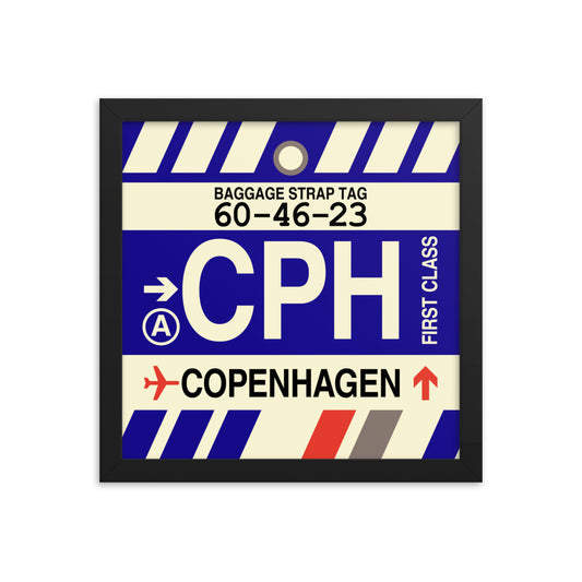 Travel-Themed Framed Print • CPH Copenhagen Souvenir • YHM Designs - Image 02