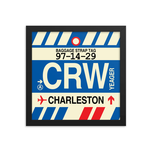 Travel-Themed Framed Print • CRW Charleston Souvenir • YHM Designs - Image 02