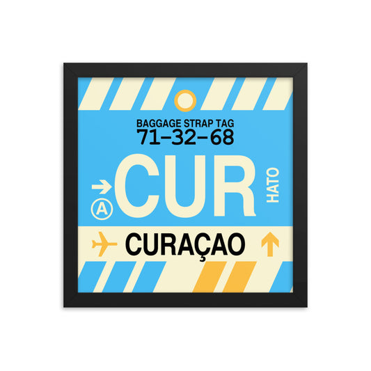 Travel-Themed Framed Print • CUR Curaçao Souvenir • YHM Designs - Image 02