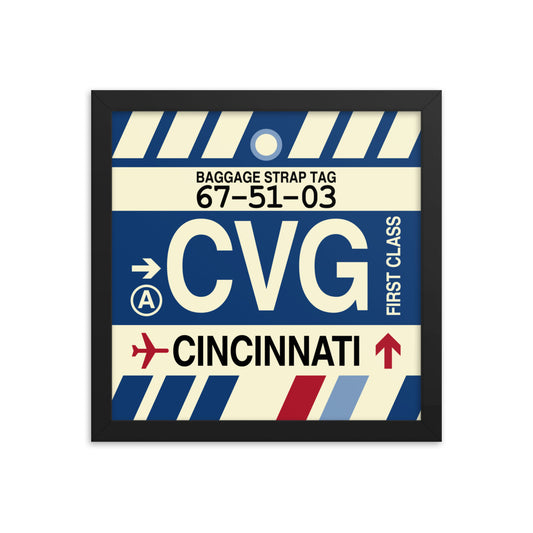 Travel-Themed Framed Print • CVG Cincinnati Souvenir • YHM Designs - Image 02