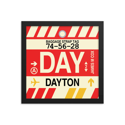 Travel-Themed Framed Print • DAY Dayton Souvenir • YHM Designs - Image 02