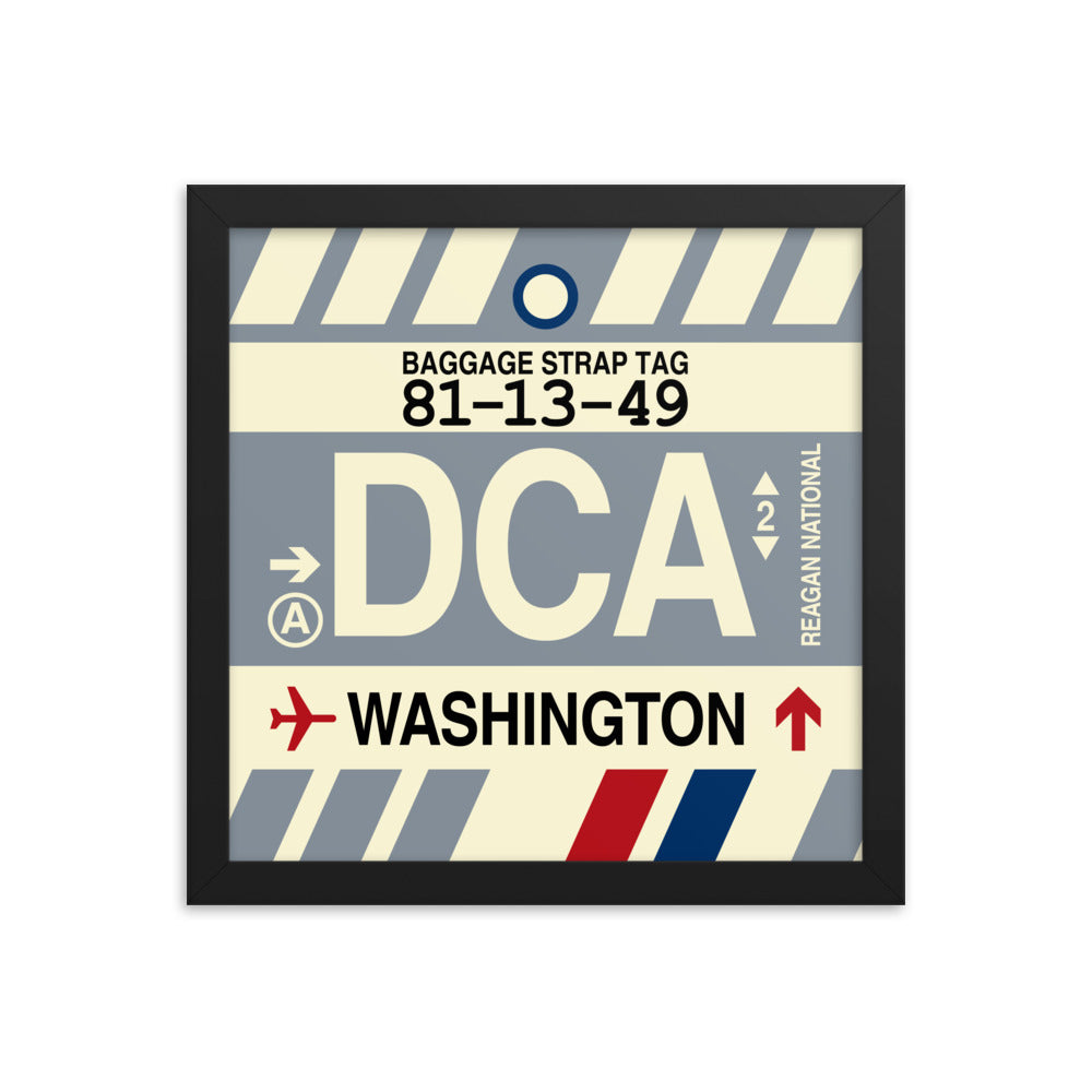 Travel-Themed Framed Print • DCA Washington Souvenir • YHM Designs - Image 02