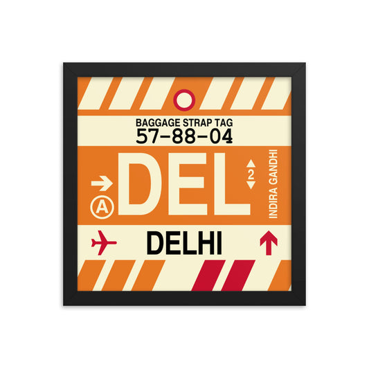 Travel-Themed Framed Print • DEL Delhi Souvenir • YHM Designs - Image 02