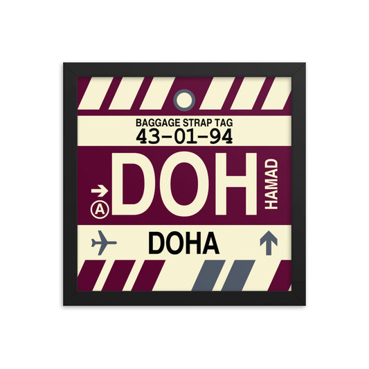 Travel-Themed Framed Print • DOH Doha Souvenir • YHM Designs - Image 02