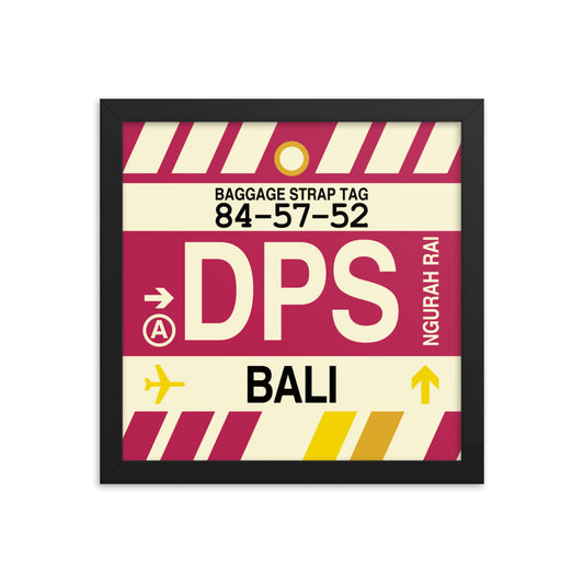 Travel-Themed Framed Print • DPS Bali Souvenir • YHM Designs - Image 02