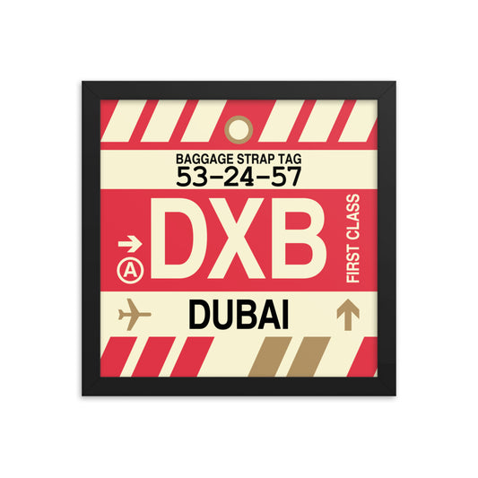 Travel-Themed Framed Print • DXB Dubai • YHM Designs - Image 02