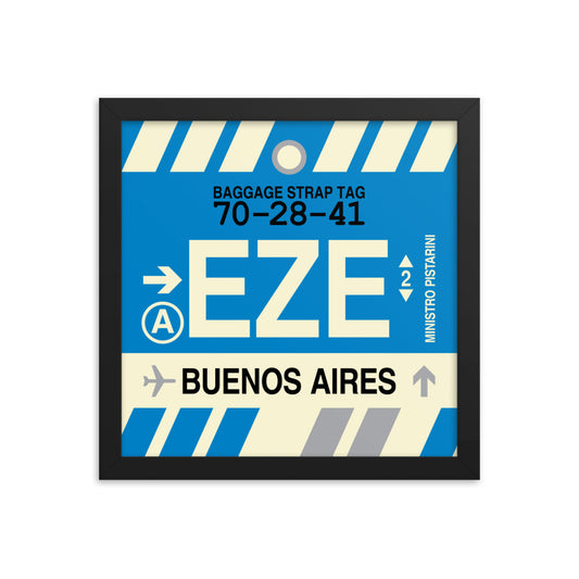 Travel-Themed Framed Print • EZE Buenos Aires Souvenir • YHM Designs - Image 02