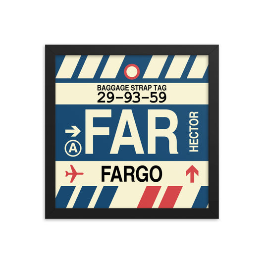 Travel-Themed Framed Print • FAR Fargo Souvenir • YHM Designs - Image 02