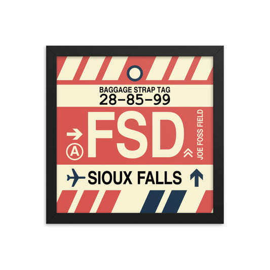 Travel-Themed Framed Print • FSD Sioux Falls Souvenir • YHM Designs - Image 02