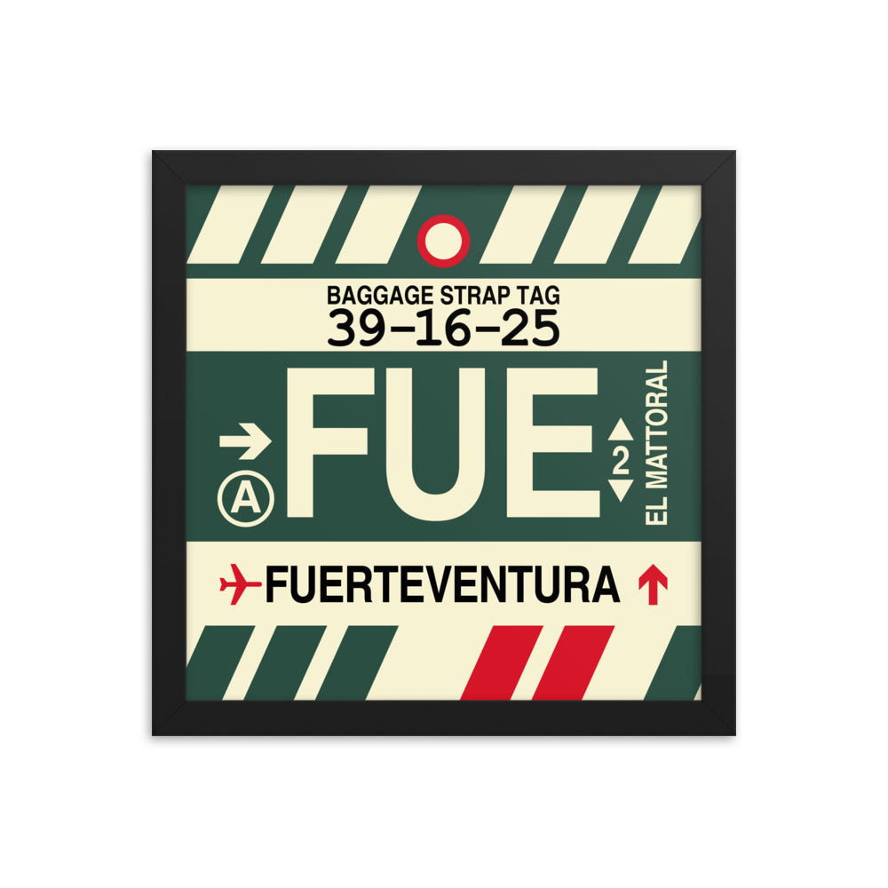 Travel-Themed Framed Print • FUE Fuerteventura Souvenir • YHM Designs - Image 02