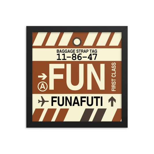 Travel-Themed Framed Print • FUN Funafuti Souvenir • YHM Designs - Image 02