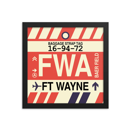 Travel-Themed Framed Print • FWA Fort Wayne Souvenir • YHM Designs - Image 02