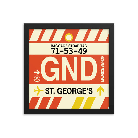 Travel-Themed Framed Print • GND St. George's Souvenir • YHM Designs - Image 02