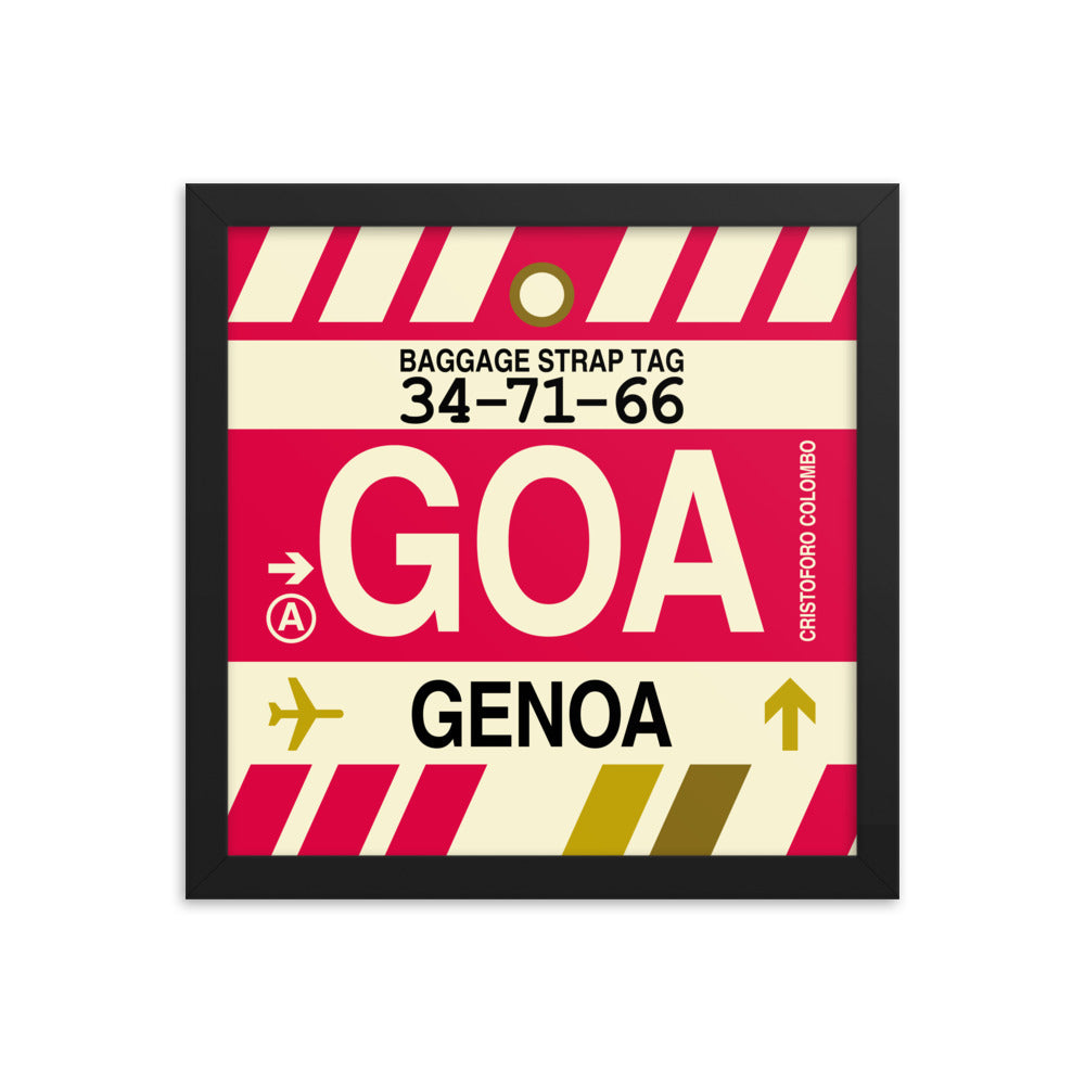 Travel-Themed Framed Print • GOA Genoa Souvenir • YHM Designs - Image 02
