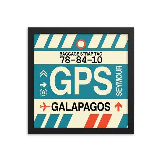 Travel-Themed Framed Print • GPS Galapagos Islands Souvenir • YHM Designs - Image 02