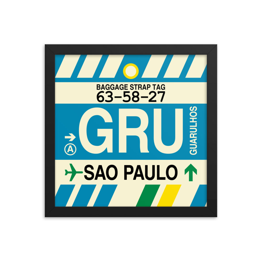 Travel-Themed Framed Print • GRU Sao Paulo Souvenir • YHM Designs - Image 02