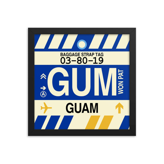 Travel-Themed Framed Print • GUM Hagatna Souvenir • YHM Designs - Image 02