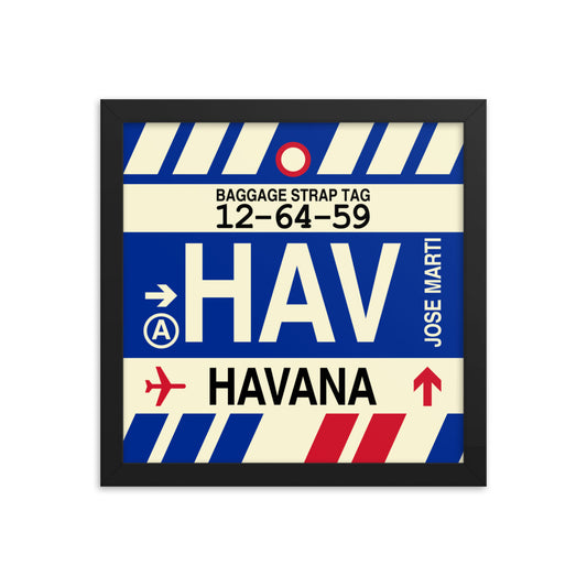 Travel-Themed Framed Print • HAV Havana • YHM Designs - Image 02