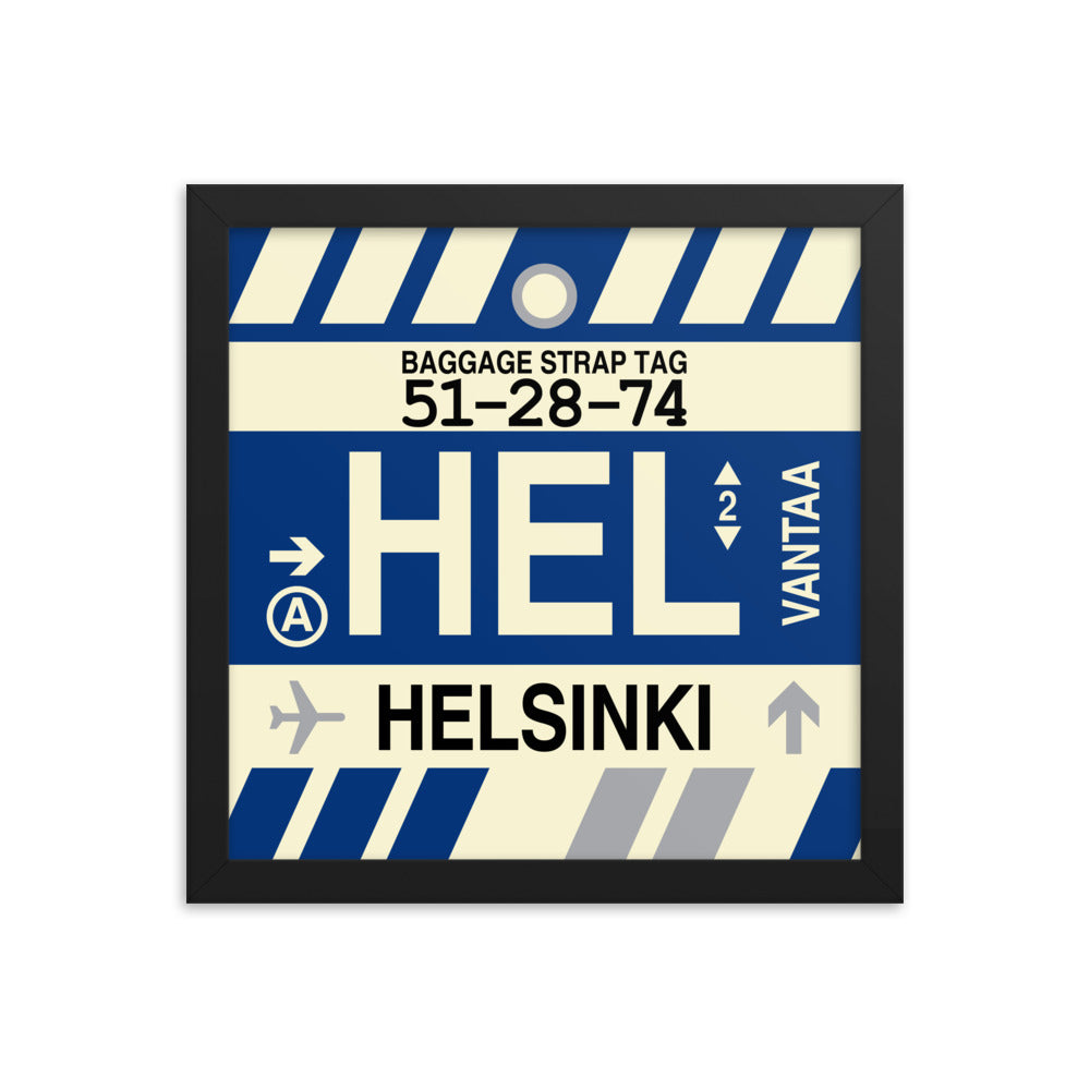 Travel-Themed Framed Print • HEL Helsinki Souvenir • YHM Designs - Image 02
