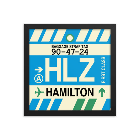Travel-Themed Framed Print • HLZ Hamilton Souvenir • YHM Designs - Image 02