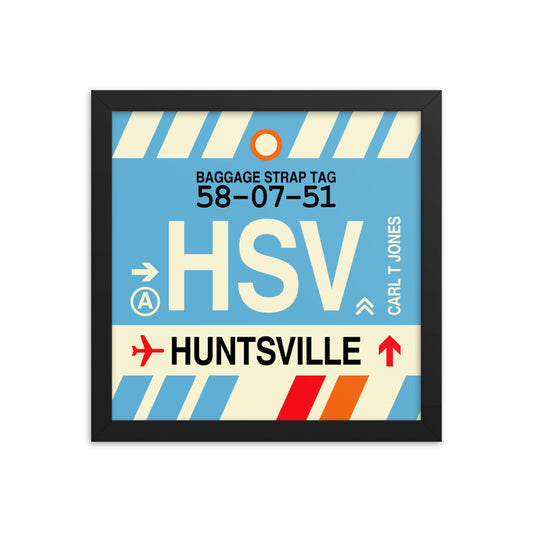 Travel-Themed Framed Print • HSV Huntsville Souvenir • YHM Designs - Image 02