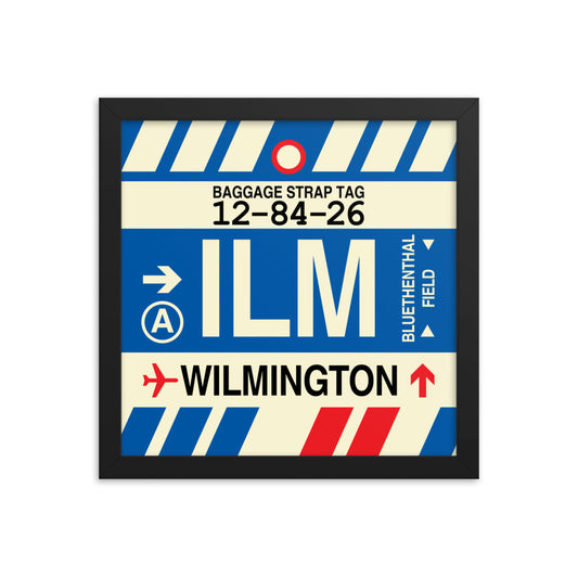 Travel-Themed Framed Print • ILM Wilmington Souvenir • YHM Designs - Image 02