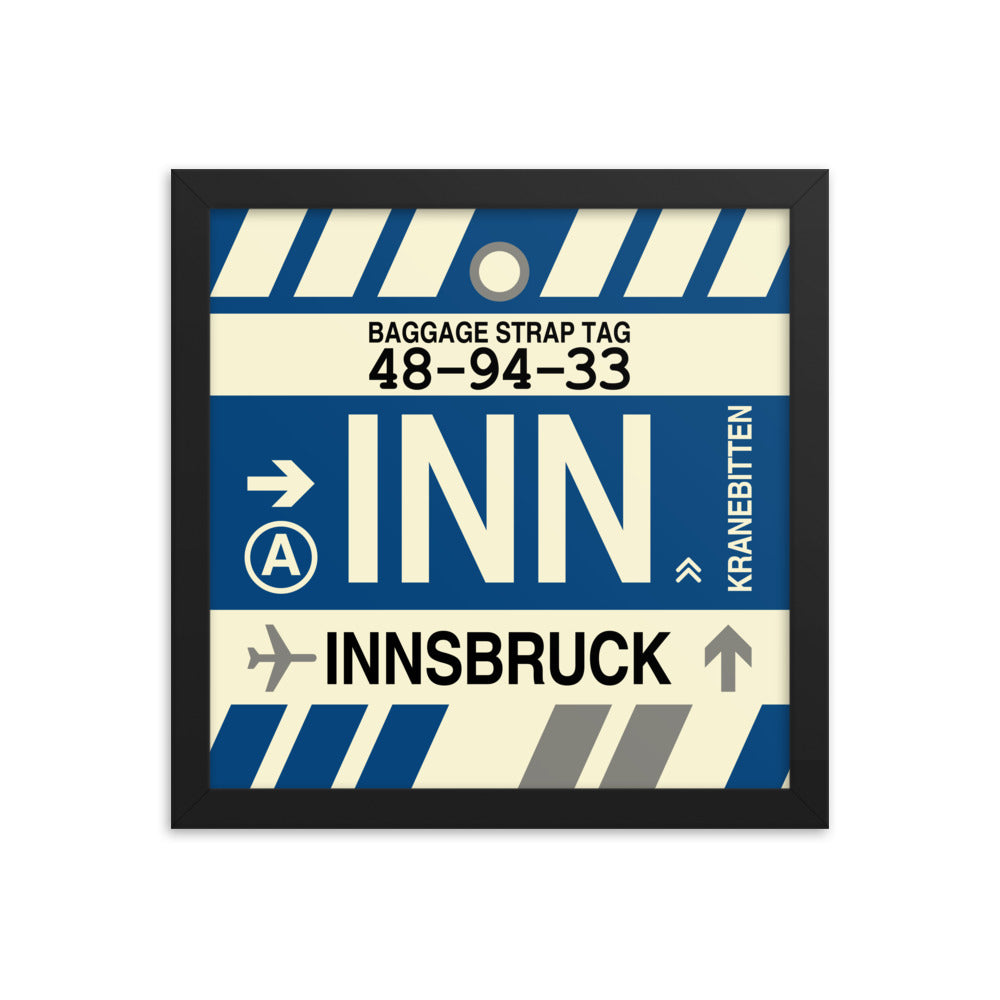 Travel-Themed Framed Print • INN Innsbruck Souvenir • YHM Designs - Image 02