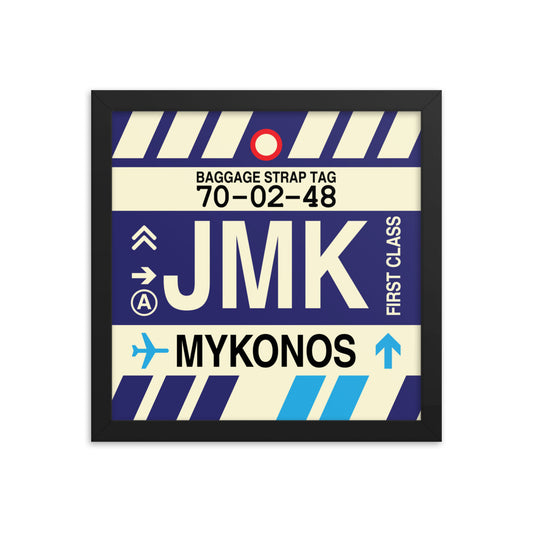 Travel-Themed Framed Print • JMK Mykonos Souvenir • YHM Designs - Image 02