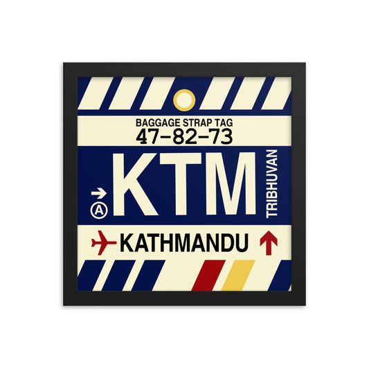 Travel-Themed Framed Print • KTM Kathmandu Souvenir • YHM Designs - Image 02