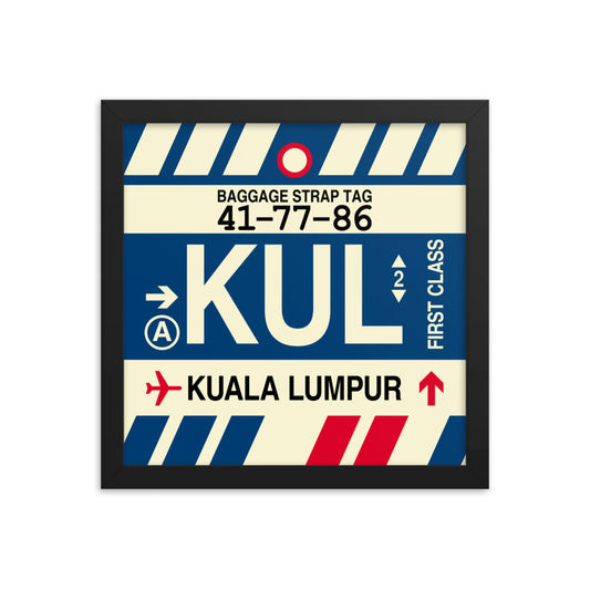 Travel-Themed Framed Print • KUL Kuala Lumpur Souvenir • YHM Designs - Image 02