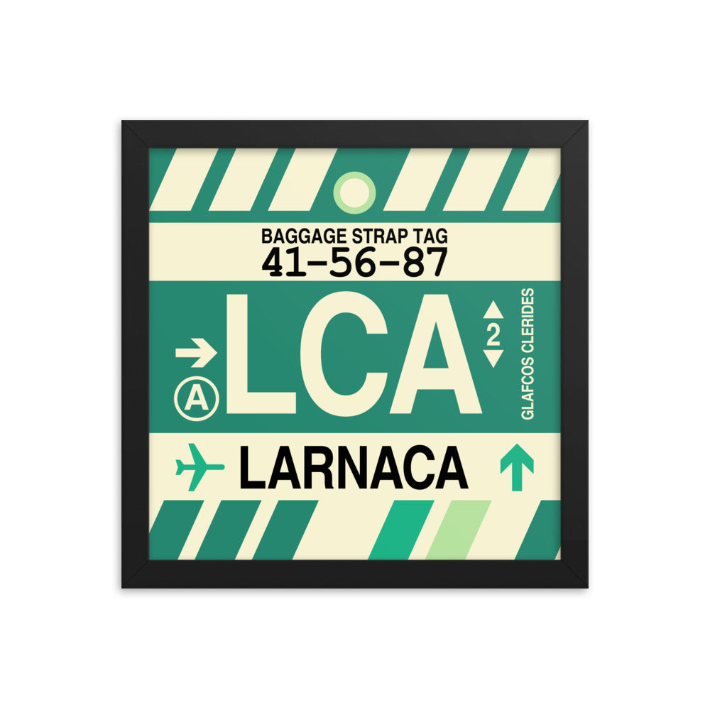 Travel-Themed Framed Print • LCA Larnaca Souvenir • YHM Designs - Image 02