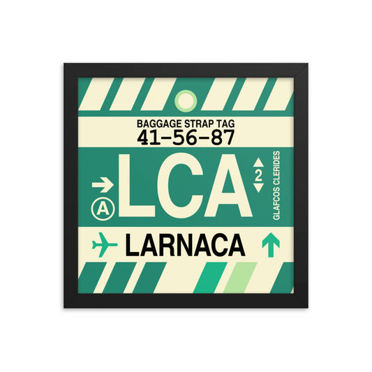 Travel-Themed Framed Print • LCA Larnaca Souvenir • YHM Designs - Image 02