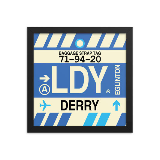 Travel-Themed Framed Print • LDY Derry Souvenir • YHM Designs - Image 02