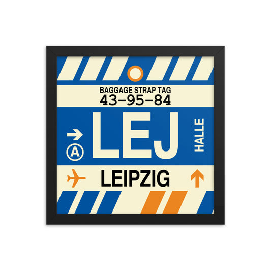 Travel-Themed Framed Print • LEJ Leipzig Souvenir • YHM Designs - Image 02