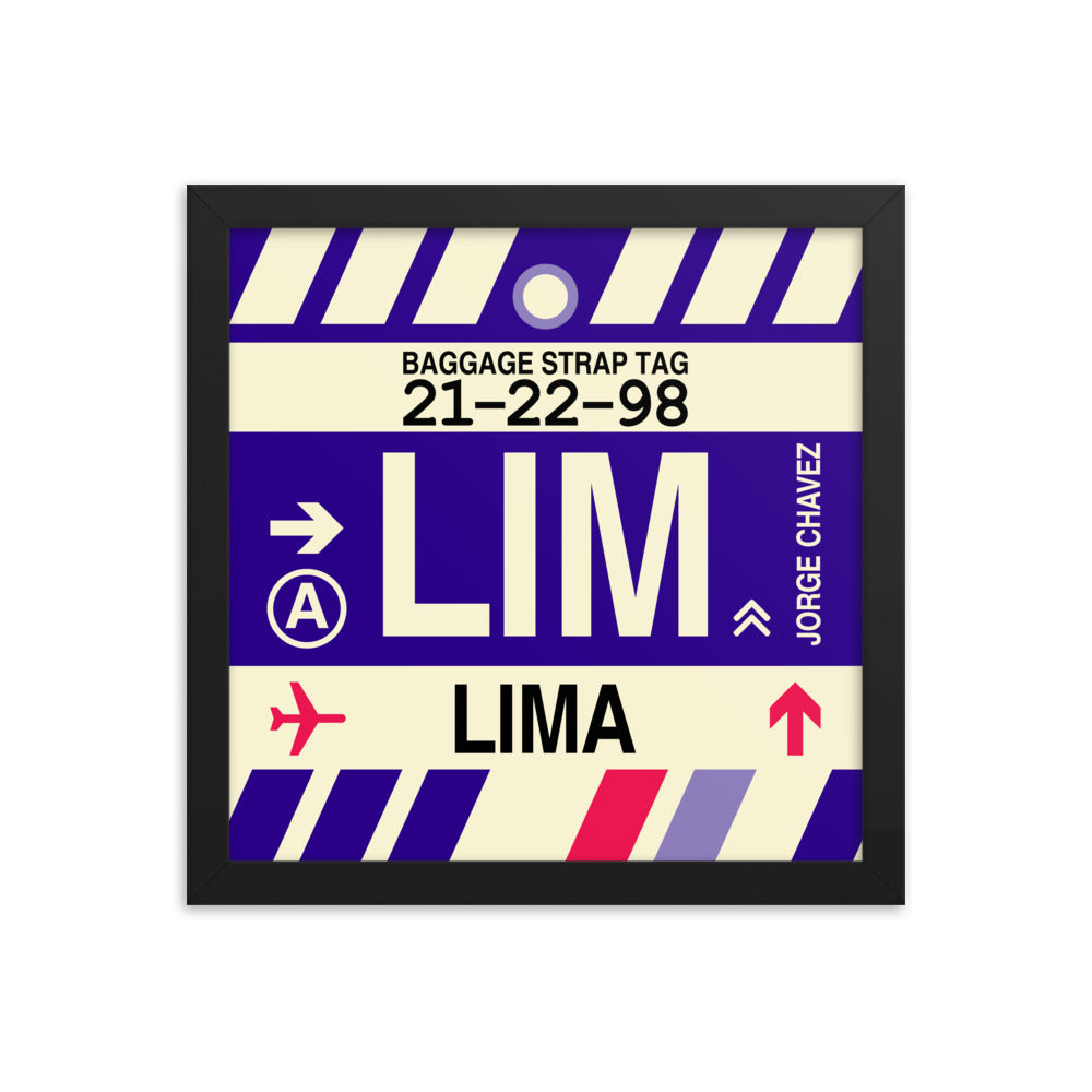 Travel-Themed Framed Print • LIM Lima Souvenir • YHM Designs - Image 02